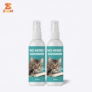 Spray Répulsif pour Chats Personnalisé avec Logo, 120 ml, Naturel et Non Toxique, à Induction, pour Empêcher les Chats de Faire Pipi dans les Zones Interdites aux Animaux - Product Image 1