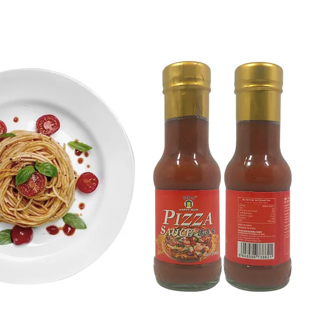250ML קל תוצרת בית איטלקית פיצה מתכון בזיליקום מעורב תבלינים אותנטי עגבניות פיצה רוטב