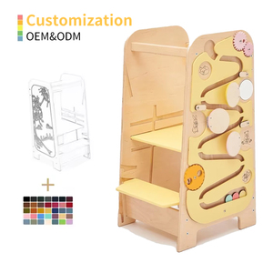 Torre de Aprendizaje Multifuncional Montessori para Niños Pequeños, Ajustable en Altura, Cocina Infantil con Pizarra - Product Image 2