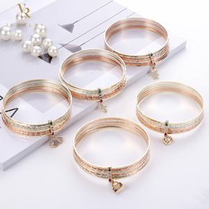 Gioielli cattolici tricolore 7 giorni 14k 18k oro riempito braccialetti religiosi in oro con ciondoli bracciali Semanario messicani - Product Image 2