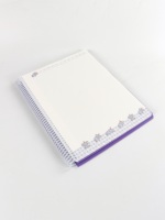 Carnet à spirale A4 personnalisé avec impression d'éléphant mignon, 100 feuilles, couverture en papier, logo sur la page intérieure, OEM ODM, cadeau pour enfants, papeterie