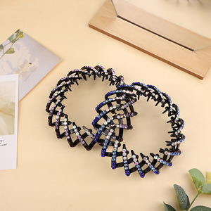 Cross-border New Ball Head <strong>Hair</strong> Coiling Device Telescopic <strong>Bird</strong> <strong>Nest</strong> Diamond <strong>Hair</strong> Claw <strong>Clip</strong> for Women - Product Image 3