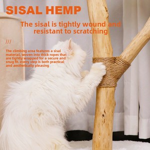 Cloud <span class=keywords><strong>Cat</strong></span> Klettergerüst Großer Katzenbaum Sprungplattform All-in-One Luxuriöses Massivholz Katzenregal Nest Platzsparend - Product Image 3