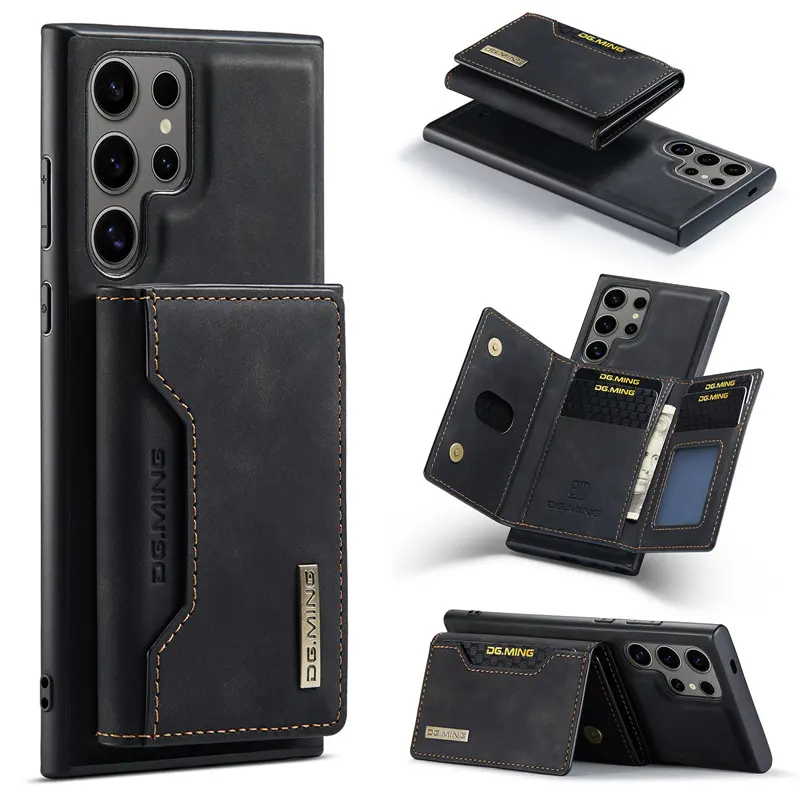 s24 ultra armor brieftaschenkarte handy magnetische kartenetui, für samsung s24 hülle mit brieftasche