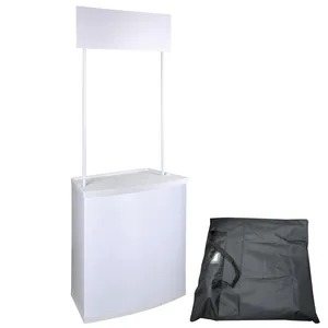 Hot sales PP Plastic Advertising Promotion Table With Oxford Carry Bag And Head