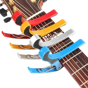 HEBIKUO BDJ-001定制黑色变调帽，用于带调谐器的吉他原声吉他变调帽