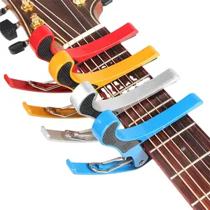 Heikuo capo para violão acústico, capo preto personalizado BDJ-001 com afinador