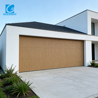 Moderne automatische onzichtbare aluminiumlegering verticale lamellen grill hek garage thermische isolatie elektrische zijdelingse opening sectionaal
