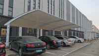Abri de voiture en membrane PVDF imperméable pour stationnement de véhicules