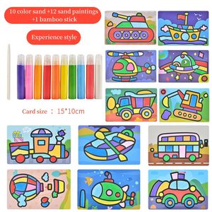 DIYキットマニュアルカラフルな砂の絵の描画おもちゃ12/18/24色の砂の絵の学習テンペラの絵のおもちゃ - Product Image 6