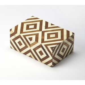 Rustic Wooden <b>Storage</b> Box Set of 2 Decorative Keepsake Organizer <b>Chest</b> with Lid Vintage Home Decor Gift Box Jewelry Box - Product Image 5