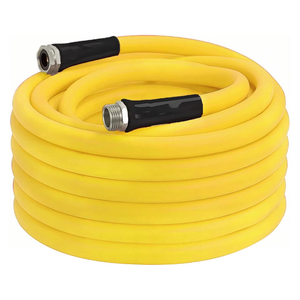 Tuyau d'arrosage de jardin <span class=keywords><strong>flexible</strong></span> en PVC haute pression jaune <span class=keywords><strong>1</strong></span>/<span class=keywords><strong>2</strong></span>'' 3/4'' avec dévidoir en plastique pour l'irrigation domestique et le jardinage - Product Image 1