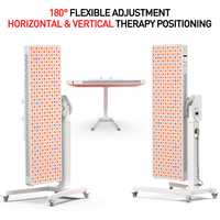 VITARED Panneau de luminothérapie rouge à corps entier, réglable en hauteur électriquement, mobile, avec chauffage thérapeutique, pour usage domestique et commercial