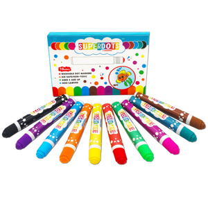 Pennarelli Artistici OEM Economici per Bingo, Punta da 10mm, Capacità 20ml, Senza Perdite, Set da 10 <span class=keywords><strong>Colori</strong></span>, Pennarelli a Punti per Gioco del Bingo - Product Image 1