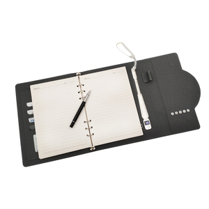 2025 nouveau A5 planificateur d'<span class=keywords><strong>agenda</strong></span> numérique bureau d'affaires cadeau Powerbank cahiers affichage de l'heure lampe porte-carte tissu nouveau cuir - Product Image 3