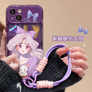Dessin animé fille impression caméra miroir support main <span class=keywords><strong>corde</strong></span> TPU housse de téléphone portable pour <span class=keywords><strong>Iphone</strong></span> 17 X Xr XS <span class=keywords><strong>11</strong></span> 12 13 14 15 16 Pro Max - Product Image 6