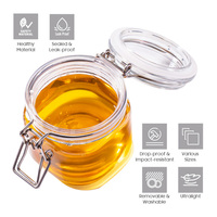 RTS Multifonctionnel De Qualité Alimentaire Transparent 250ml Joint Swing Top Plastique PET Vide Clair Sec Fruits Pot Bouteille