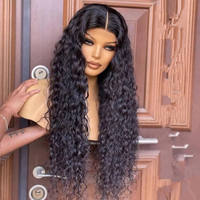 Perruque brésilienne droite 13x4 en cheveux humains vierges Remy, transparente pour lace front, pour femmes noires - Vente en gros