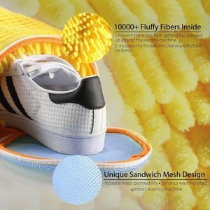 Sac de Lavage Réutilisable et Durable en Chenille pour Chaussures, Sacs de Rangement Flexibles Multifonctionnels, Couleur Personnalisable, Design Moderne - Product Image 3