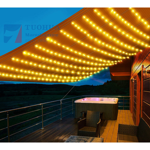 Auvent de jardin personnalisé pour patio extérieur <span class=keywords><strong>Voile</strong></span> pare-soleil romantique et magnifique en PEHD pour lumières <span class=keywords><strong>LED</strong></span> - Product Image 2