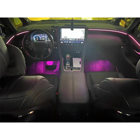 Accessoires d'intérieur de garniture de mise à niveau de lumière LED 128 couleurs Kit d'éclairage ambiant pour Alphard/VELLFIRE 40 RHD/LHD Series 2024