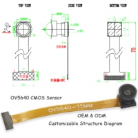 Module de caméra DVP OEM 5MP 160 ° 24 broches MIPI 2K module Android pour ordinateur portable caméra OV5640 tout-en-un sans pilote