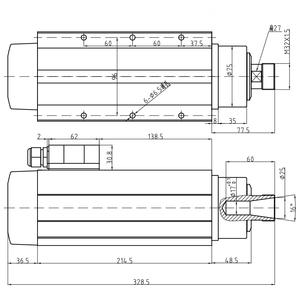 HQD Original vente en gros GDF46-18Z/3.5 grand moteur de <span class=keywords><strong>broche</strong></span> robuste pour fraiseuse 3.5kW <span class=keywords><strong>broche</strong></span> 7.0A 380V moteur de <span class=keywords><strong>broche</strong></span> - Product Image 3