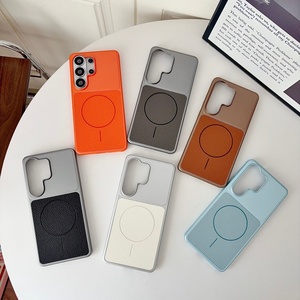Funda Magnética de Cuero PU para Teléfono Samsung S26 S23 S24 S25 Ultra FE, Carga Inalámbrica, Ultra Delgada, Resistente a Impactos, Carcasa Rígida - Product Image 2