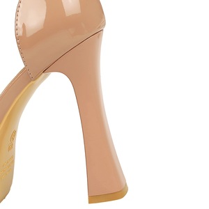 9273 sandali con tacco alto da donna europei americani a doppio strato impermeabile con fibbia a punta tonda scarpe con tacco spesso - Product Image 6