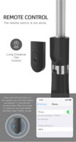 Perche à selfie L01S avec trépied, support de téléphone rotatif à 360°, idéale pour les voyages