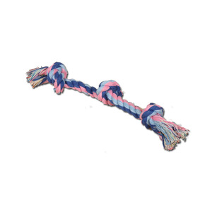 Juguete Masticable para Perros de Cuerda de Algodón con Tres Nudos, Juguete Duradero para la Dentición de Mascotas, Estilo Simple, Origen Zhejiang - Product Image 5