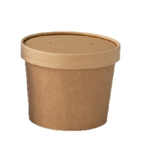 Gobelets en papier jetables de qualité alimentaire pour la crème glacée, le pudding, les desserts, l'emballage alimentaire <span class=keywords><strong>à</strong></span> <span class=keywords><strong>emporter</strong></span>, avec couvercle <span class=keywords><strong>plat</strong></span>, impression personnalisée professionnelle - Product Image 2