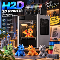 Imprimante 3D H2D Combo à double extrudeur multi-matériaux, imprimante FDM fermée haute vitesse 600 mm/s