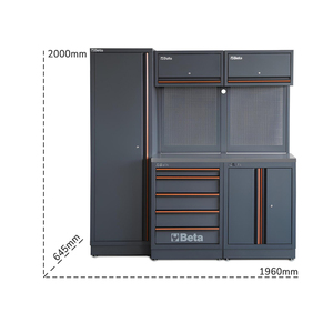 Meuble d'atelier Beta C45PRO 2.0 BX 1960x645x2000mm avec plan de travail en acier - Product Image 2