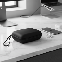 Футляр для хранения и транспортировки USB-флешек, жестких дисков и кабелей для зарядки из ЭВА с жестким корпусом, изготовленный на заказ на заводе