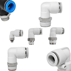 Raccords de tuyauterie série PL, coude en plastique, connecteur de tube, coude à 90 degrés, raccord pneumatique à connexion rapide - Product Image 2