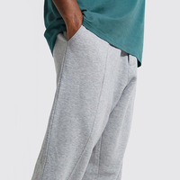 Pantalon de jogging décontracté pour homme grande taille, mi-lourd, en coton biologique 100% de haute qualité, avec taille élastique, modèle vierge