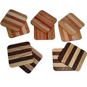 Juego de posavasos de madera hechos a mano para el hogar, cocina, mesa de comedor, mesa de café, restaurante, bar y oficina, protección contra el calor. - Product Image 1