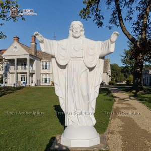 Escultura Religiosa Católica de Jesucristo con Manos Abiertas en Mármol TREVI, Personalizada, para Decoración de Iglesias TYLMR-1484 - Product Image 4