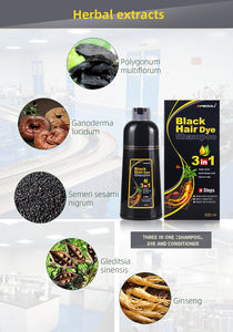 Factory Oem Label Natural a Wash Argan Oil Fabricante Tailandia Jengibre Orgánico Marrón Negro Tinte Vip Hair Color Shampoo - Product Image 3