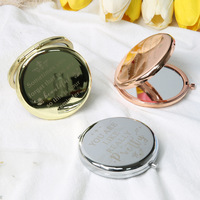 Miroirs de poche compacts de luxe en gros à prix abordable, personnalisables avec logo, pour cadeaux de fête, souvenirs de mariage et articles cadeaux pour invités