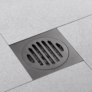 Siphon de sol moderne en laiton gris anthracite anti-odeur finition mate pour salle de bain, douche et <span class=keywords><strong>machine</strong></span> <span class=keywords><strong>à</strong></span> <span class=keywords><strong>laver</strong></span> avec installation facile - Product Image 4