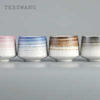 Ensemble de tasses en céramique multicolores esthétiques, style nordique minimaliste, kit cadeau de tasses à thé, tasses à expresso en porcelaine pour la décoration de la maison