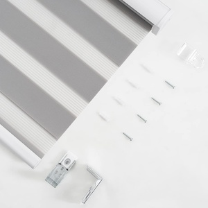 Estilo de moda de lujo Poliéster Tela opaca Fácil de subir o bajar Persianas de cebra <span class=keywords><strong>para</strong></span> <span class=keywords><strong>ventanas</strong></span> - Product Image 3