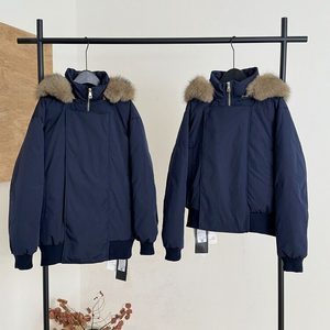 Veste courte à capuche en duvet avec col en fourrure de renard bleu pour femmes, manteau d'hiver pour femmes de <span class=keywords><strong>petite</strong></span> <span class=keywords><strong>taille</strong></span> - Product Image 4