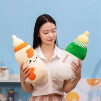 Boneka Plush Mainan Baru Warna-warni, Bantal Botol Bayi, Boneka Plush Lembut untuk Anak-anak