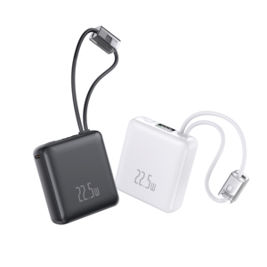 OEM 20000mAh Mini Power Bank Built-in Dual <b>Cable</b> <b>Cable</b> Fast Charging PD 22.5W Portable <b>Charger</b> - Product Image 4