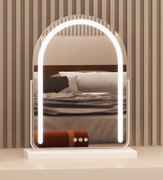 Miroir de maquillage Hollywood Arch avec ampoules et commande tactile pour chambre, salle de bain, coiffeuse, dressing, décoration intérieure, vente en gros