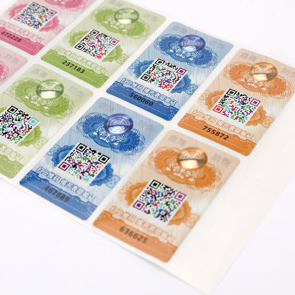 Custom Serial Number Scratch off Sticker Hologram Labels