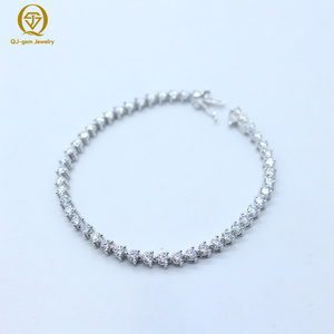 Hot Selling Popular Style Unisex Tennis Bracelet Three Prong Setting Lab Grown Diamond IGI Certified 10K <b>Gold</b> Custom for Gift - Product Image 3